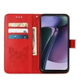thumbnail image 4 of TECH CIRCLE for Motorola Moto G Stylus 5G (2023) Wallet Case, Embossed Butterfly PU Leather Credit Card Holder Slots Full Body Protection Kickstand Flip Folio Shockproof TPU Phone Cover,Red, 4 of 6