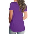 thumbnail image 4 of Harpily Shirts for Women Womens Short Sleeve V Neck Loose Casual T Shirts Summer Tops, 4 of 6