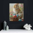 thumbnail image 4 of Fenyluxe Easter Rabbit Canvas Wall Art, Colorful Eggs Spring Decor, Cute Bunny Design for Living Room, Bedroom, Kids Room 16x20in, 4 of 5