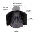 thumbnail image 3 of Domzest Mens Sun Hats UPF 50+ UV Protection Bucket Wide Brim Waterproof Hat with Adjustable Chin Strap & Detachable Neck Flap for Outdoor Black, 3 of 4