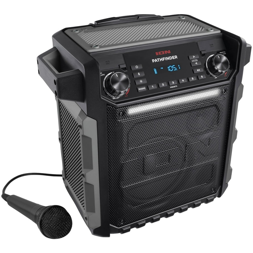 ION Audio Pathfinder Portable Bluetooth Speaker with AM/FM Radio and