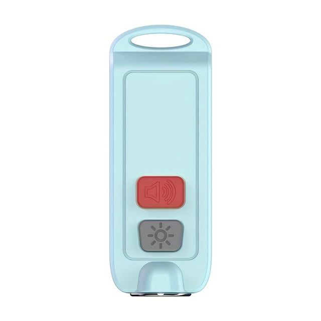 Alarma Personal Impermeable de Defensa 130dB con Carga USB y Luz LED de Emergencia, Ideal para Llevar en Llaveros - Color Azul