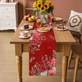 thumbnail image 2 of Love Heart Valentines Day Table Runner - 72 Inch Long Botanical Eucalyptus Red Cotton and Linen Blended Dress Scarves Farmhouse Table Runner for Kitchen Dining, Coffee Table, 13" x 72", 2 of 8