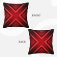 thumbnail image 3 of LNWH Decorative Pillow Covers, Red Grid Design Square Sofa Decorative Knit Pillow Case, 12"x12", 3 of 8