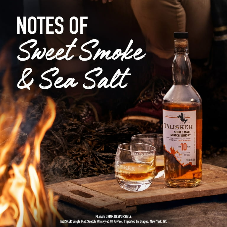 Talisker 10 Year Old Single Malt Scotch Whisky, 750 mL, 46% ABV