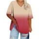 thumbnail image 1 of Camisas de Verano para las Mujeres de Manga Corta con Cuello en V de Gran Tamaño, Camisas de Gran Tamaño para las Mujeres, 1 of 4
