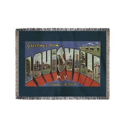 Louisville Blanket - Greetings from Louisville, Kentucky (60x80 Woven Chenille Yarn Blanket)