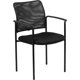thumbnail image 1 of Silla auxiliar apilable de acero de malla negra Comfort con brazos Flash Furniture GO-516-2-GG, 1 of 2