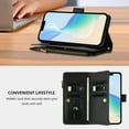 thumbnail image 2 of Case for Samsung Note 10 Plus Classic Leather Phone Case with Detachable Wrist Strap Zipper Pocket Card Holder Kickstand Support Wireless Charging Shockproof Cover, 2 of 6