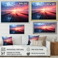 thumbnail image 5 of Designart "Beach Horizon Pier Sunset in Pink and Blue I" Oversized Coastal Framed Wall Art - Coastal Blue Coastal Pier Living Room Framed Canvas Art, 5 of 7