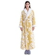 thumbnail image 1 of Women's Fleece Robe Long Warm Plush Bathrobe Fuzzy House Coat Pattern, 1 of 7