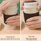 thumbnail image 5 of Taza de Café de Paja de Trigo para Exteriores, a Prueba de Fugas, con Palito para Remover | Plástico Gris | 16,5 X 9,5 X 9,5 Cm | Tazas para Bebidas Calientes con Tapa | 1 Taza y 1 Palito para Remove, 5 of 6