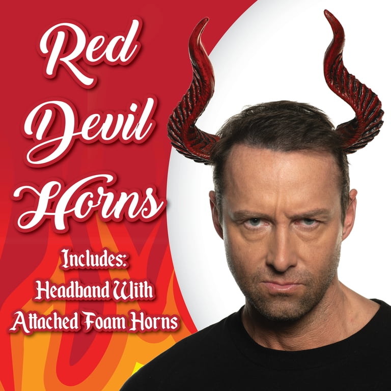 Gothic Red Demon Horns Headband Plastic Halloween Cosplay Accessories Amazon.com: mdgfge Devil Horns Headband Gothic Devil Horn  main image 3