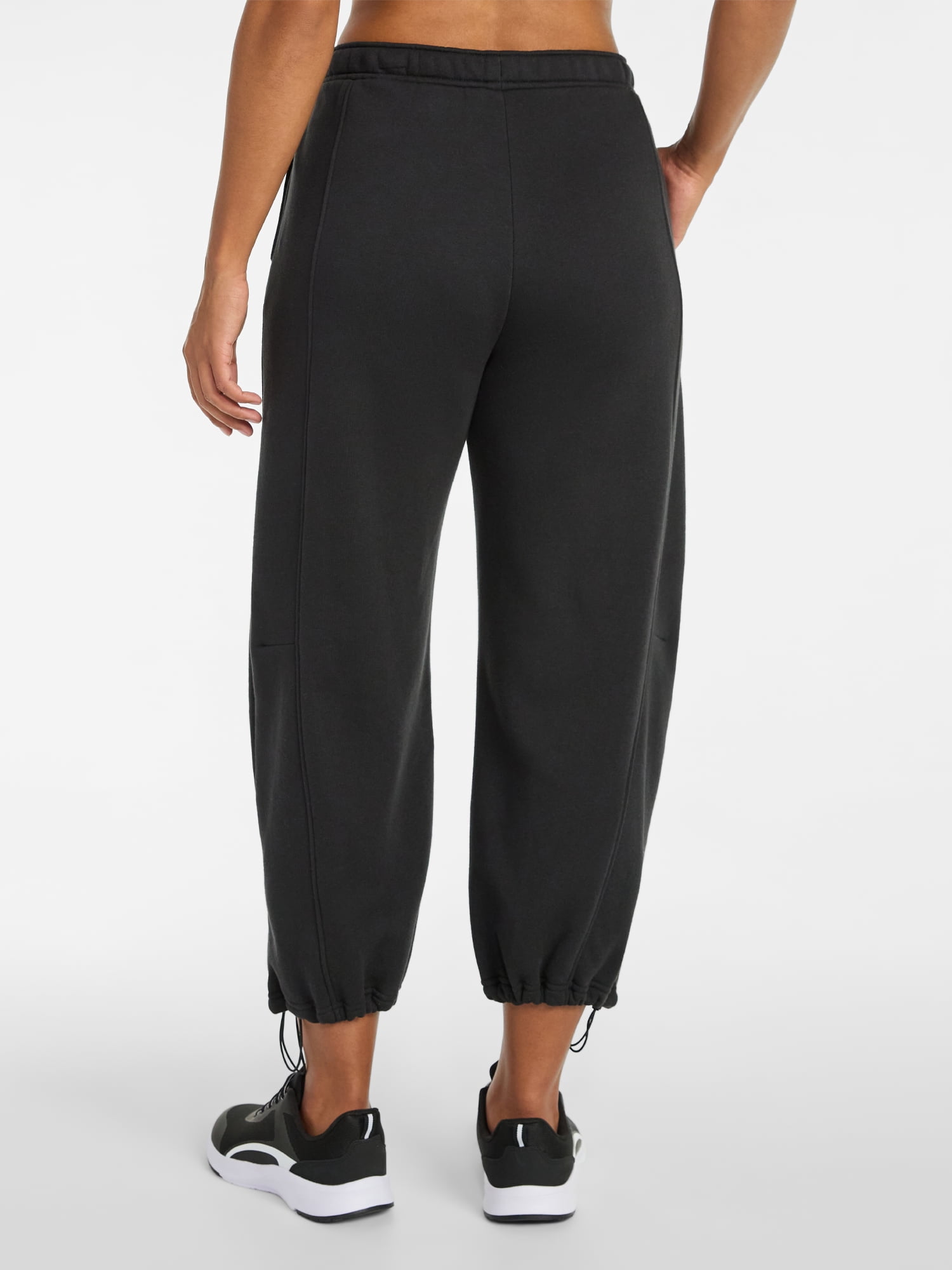 Athletic Works Women's and Women's Plus Fleece Barrel Leg Pants, Sizes XS-4X