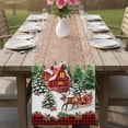 thumbnail image 5 of Christmas Tree Table Runner 72 Inches, Santa Claus Reindeer Forest Buffalo Plaid Brown Wood Bed Runner Dresser Scarves Tabletop for Indoor Outdoor Parties/Ceremony/Banquet, 14" x 72", 5 of 8