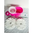thumbnail image 3 of 360° Spin Mop with Bucket & Dual Mop Heads Pink, 3 of 9