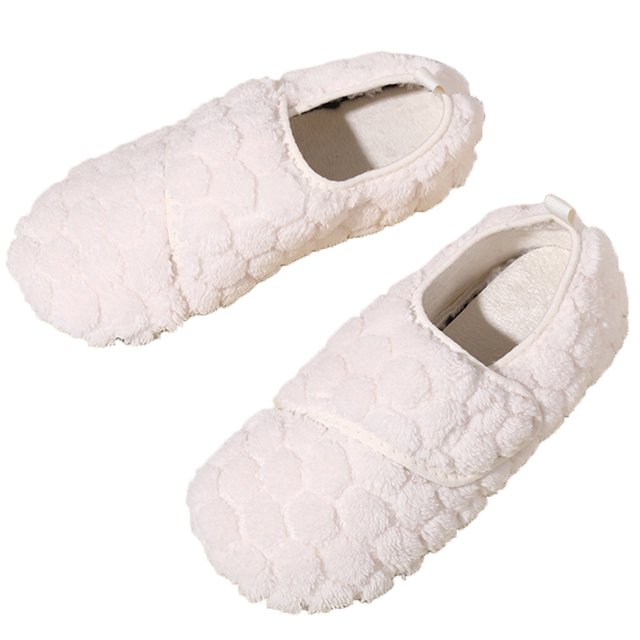 Pantuflas de felpa con punta cerrada Pantuflas Planas Térmicas Antideslizantes Fuzzy Cálidas para Hombre Mujer (46-47) Blanco Ndcxsfigh Tenis De Mujer Tenis De Hombre