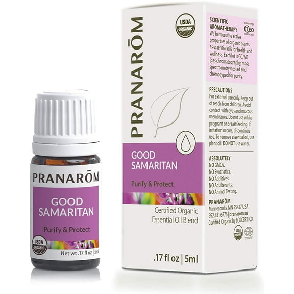 Pranarom - Good Samaritan Essential Oil Blend (5ml) - Cinnamon Leaf, Lemon, Rosemary, Eucalyptus, Clove Bud - 100% Pure Essential Oil for Diffusing and Cleaning | USDA and ECOCERT Certified Organic