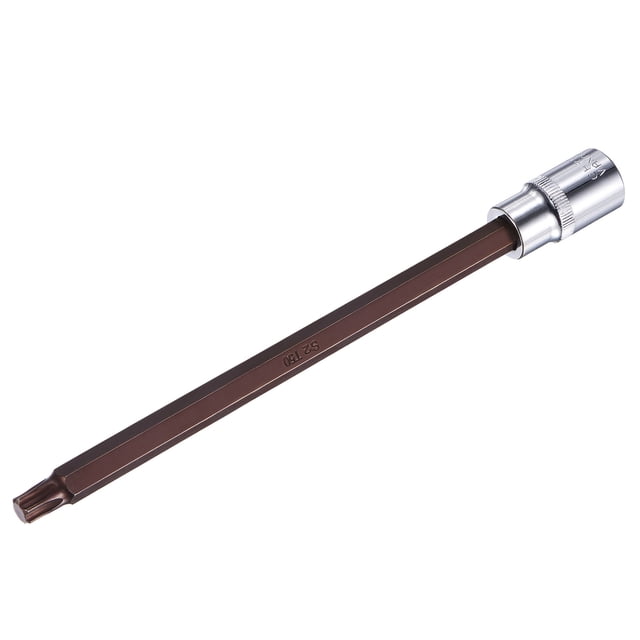 Unique Bargains 1/2' Square Drive x T50 Torx Bit Socket, S2 Steel Bits, CR-V Sockets 200mm Length (for Hand Use Only)