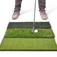 thumbnail image 2 of GoSports Tri-Turf XL 24 Inch Indoor Outdoor Weighted Golf Practice Hitting Mat, 2 of 7