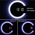thumbnail image 4 of Reloj luminoso 3D, reloj digital LED 3D con brillo ajustable para dormitorio, decoración de sala de estar con control remoto, reloj de pared digital grande, diseño elegante, batería de respaldo,, 4 of 5