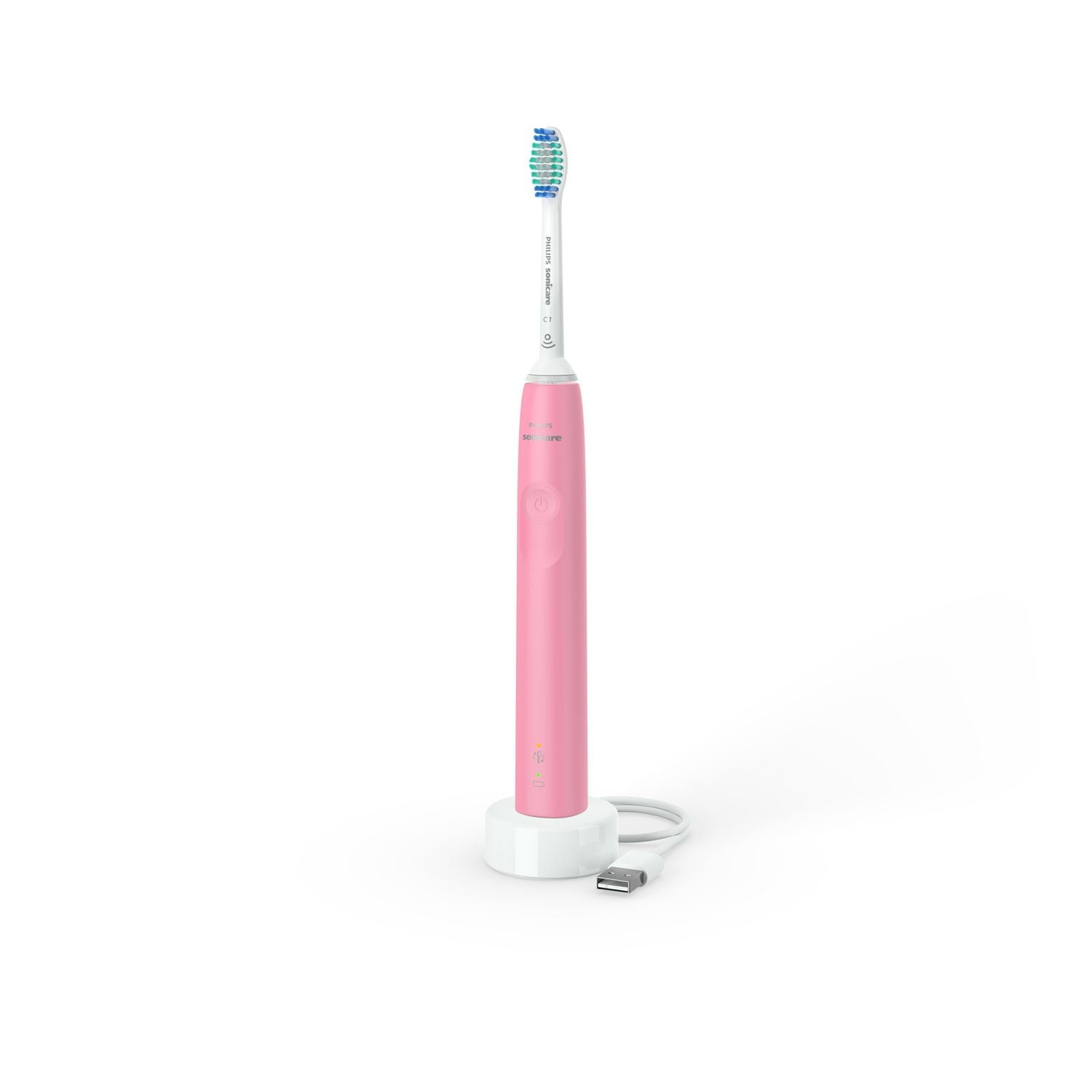 Philips Sonicare 3100 Brosse à Dents Électrique, Brosse à Dents Électrique Rechargeable avec Capteur de Pression, Rose Foncé HX3681