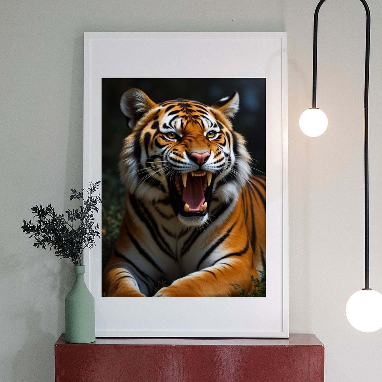Diamond Art Kits for Adults - 5d Roaring Tiger In Jungle Majesty Diamond Painting for Adults, Diamond Art for Adults Beginners, Diamond Painting Kits for Adults for Home Wall Decor