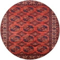 thumbnail image 1 of Ahgly Company Indoor Round Mid-Century Modern Cranberry Red Oriental Area Rugs, 5' Round, 1 of 6