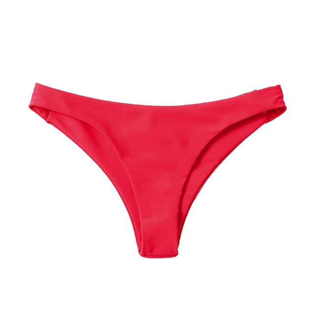 Gephdiin Shorts de Bain pour Femmes, Lingerie pour Femmes, Shorts de Bain pour Femmes, Strings pour Femmes, 1 Pce Bas de Bikini en Nylon Spandex Rouge G