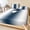 Dark blue, variant on Full Size Fitted Sheet Set - Lake Blue Grey White 3 Piece Bedding Sets 16" Deep Pocket Fitted Sheet with 2 Pillowcases Farmhouse Ombre Color Modern Brushed Microfiber Hotel Luxury Bed Sheets