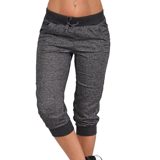 Shorts Élastiques Décontractés Solides de yoga Sport pour Femmes Shorts Basiques pour Femmes