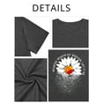 thumbnail image 2 of XCHQRTI Daisy T Shirts Women Plus Size Graphic Tshirts Casual Short Sleeve Oversized Tee, 2 of 7