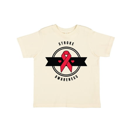 

Inktastic Stroke Awareness with Red Ribbon and Banner Boys or Girls Toddler T-Shirt