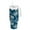 Abstract Turtle Pattern, variant on 40 oz Insulated Stainless Steel Tumbler Double Wall Stainless Steel Tumbler with 2-Way Drinking Elegant and Timeless Blue Flower