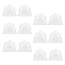 WHAMVOX 12pcs Clear Plastic Plants Covers Dome For Garden Cloche Domes Protection Reusable Plants Protector Covers For Greenhouse