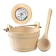 thumbnail image 3 of Termómetro De Madera Para Sauna, Cubo Y Cucharón, Portátil, Para Sauna, Sala De Sauna, Hogar, 3 of 9