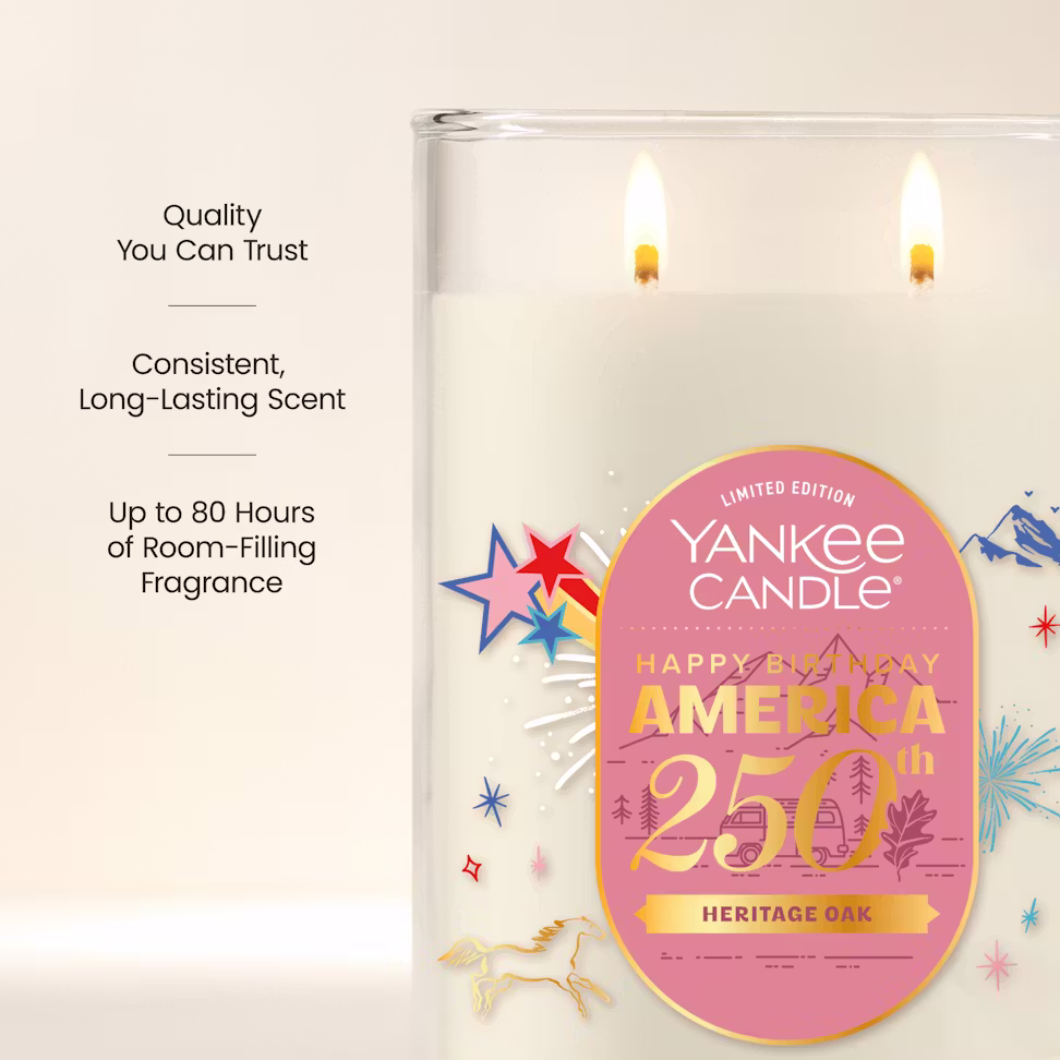 thumbnail image 4 of Yankee Candle Happy Birthday America! Collection - HERITAGE OAK - Limited Edition Large 2-Wick Signature Tumbler Candle, 4 of 4