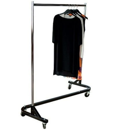 NAHANCO #Z101 Metal Rolling Rack with "Z" Shape Black Base (60"x73"x21")