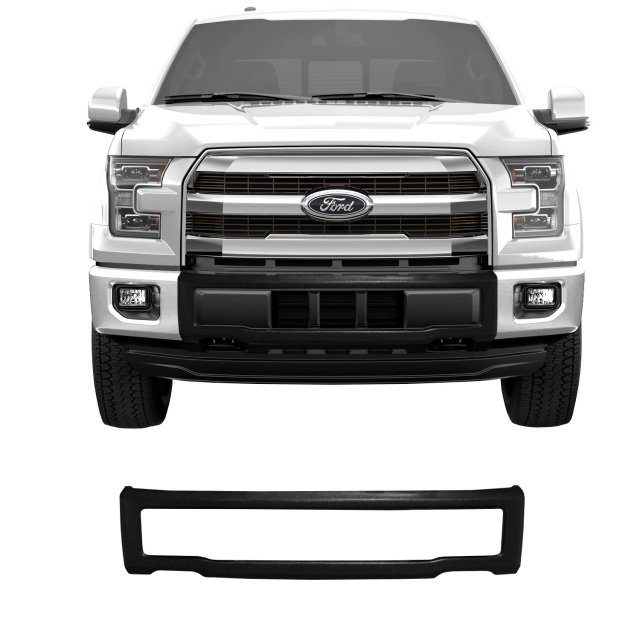 Ford F-150 eCoological Housse de Pare-Chocs DF0311; Uni; avec Découpe de Crochet d'Attelage; Plastique ABS; Noir Texturé; Housse Centrale