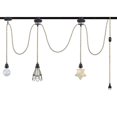 thumbnail image 3 of 6.8M 2-Conductor Linen Electric Cable, with E26/E27 Socket (3 sockets) and Dimmable Switch, for DIY Lamp (without bulb), 3 of 5