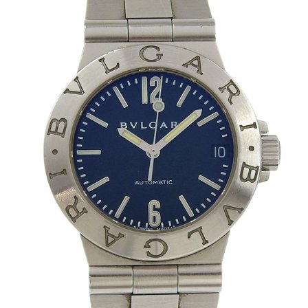 Pre-Owned Bvlgari Diagono Watch LCV29S Stainless Steel Automatic Analog Display Black... (Good)