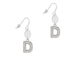 thumbnail image 2 of Delight Jewelry Silvertone Crystal Initial - D - Silvertone Leaf French Earrings, 2 of 5