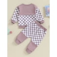 thumbnail image 5 of Musuos Baby Boy 2 Piece Outfits 6 12 18 24M 3T Plaid Long Sleeve Sweatshirt with Pocket and Elastic Pants for Toddler Fall Clothes, 5 of 10