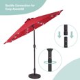 thumbnail image 6 of Sonerlic 9' LED Patio Umbrella and Shade Market Outdoor Aluminium Pole Table Umbrella for Garden, Deck and Pool,Red, 6 of 7