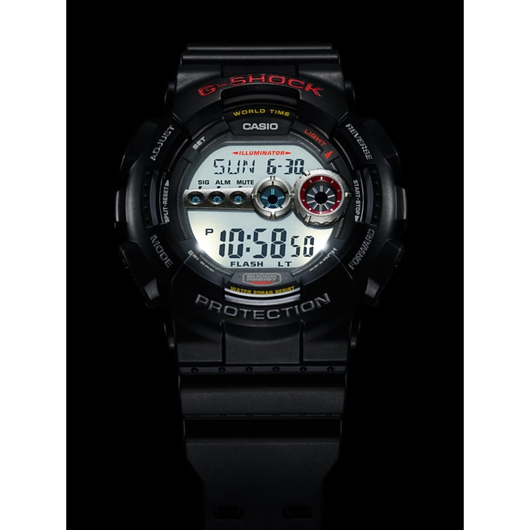 GSHOCK BLACK DIGITAL MENS RESIN SHOCK RESISTANT 7 YR BATTERY 20M
