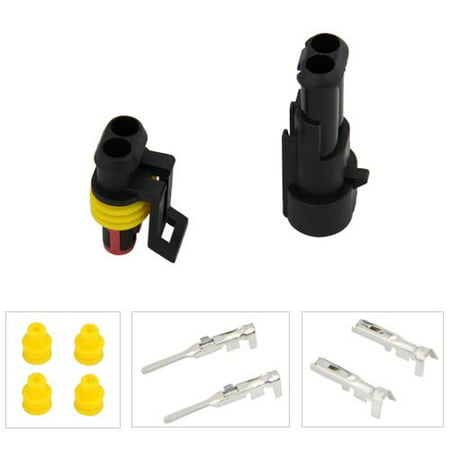 10x Sets 2-Pin Way Waterproof Electrical Wire Connector Plug Kit Insert Car (Best Way To Insert A Butt Plug)
