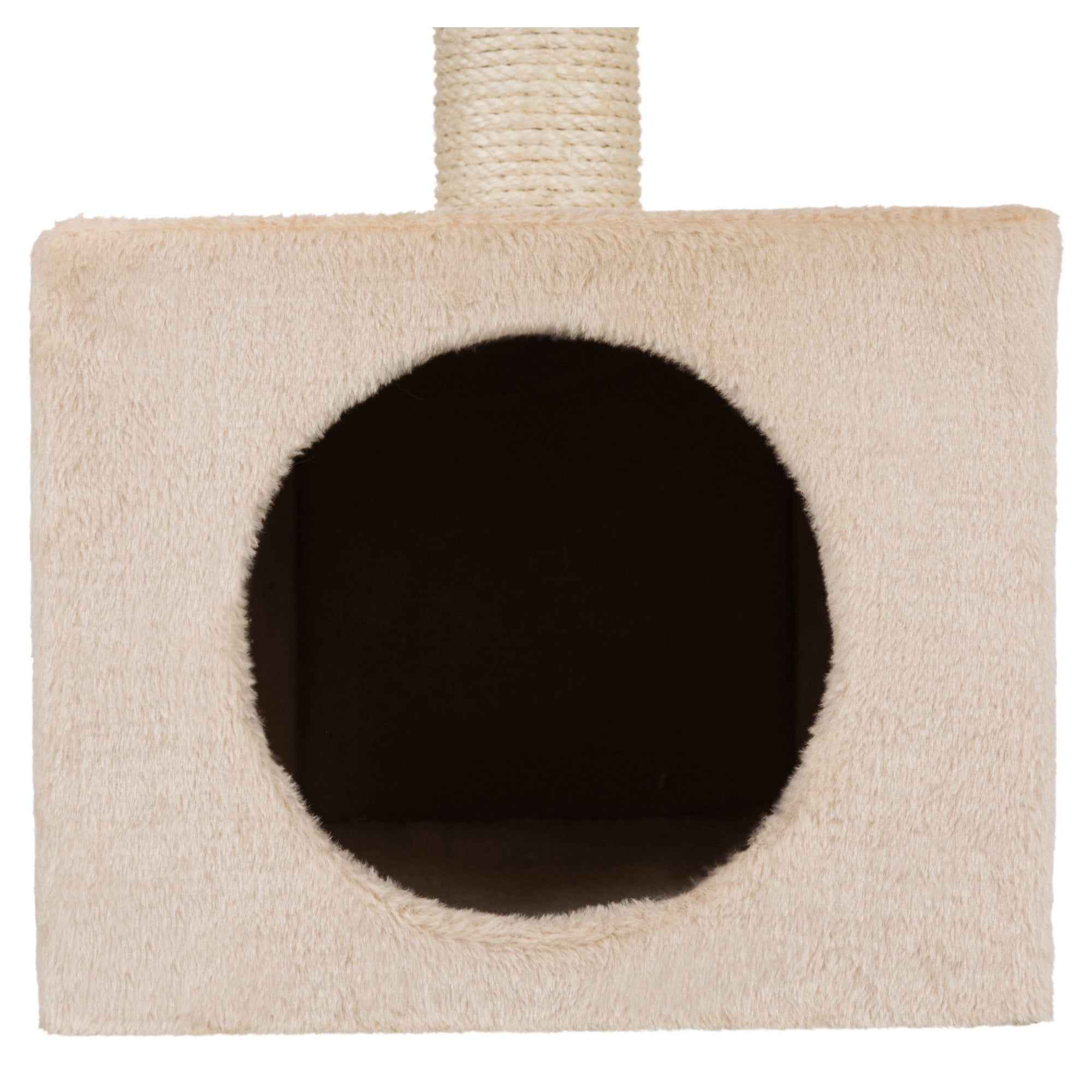 TRIXIE San Fernando Plush & Sisal 3-Level 41.7" Cat Tree, Scratching Posts & Condo, Beige