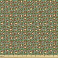 thumbnail image 2 of Ambesonne Leopard Fabric by the Yard Upholstery, Ethnic Wild Cat Skin Print, 2 Yards, Laurel Green and Cinnamon, 2 of 5