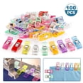 thumbnail image 2 of 100Pcs Multi-Purpose Color Fabric Sewing Clip, Fastener Embroidery Crafts, Paper Products and Hanging Small Things,Very Durable Clip for Crafts, Multicolor, 2 of 8