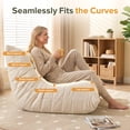 thumbnail image 6 of Walsunny Bean Bag Chair Memory Foam Bean Bag Sofa, Caterpillar Sofa, Lazy Sofa Chair Floor Sofa Couch Single Lounge Chair for Living Room, Bedroom, Office, Dorm, White, 6 of 8